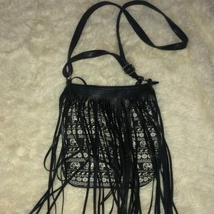 black and white claire’s purse